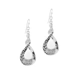 100205, "MOM" TEARDROP FILIGREE DANGLE EARRING