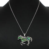 100220, HORSE ABALONE PENDANT NECKLACE