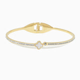 100247, DAINTY CLOVER DESIGNER INSPIRED STAINLESS STEEL BRACELET