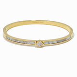 100248, DAINTY CLOVER DESIGNER INSPIRED STAINLESS STEEL BRACELET