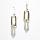 100253, DESIGNER INSPIRED RECTANGLE DANGLE EARRING
