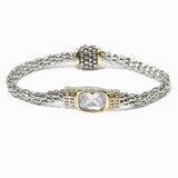 100254, DESIGNER INSPIRED CUBIC ZIRCONIA MAGNETIC CLOSURE BRACELET