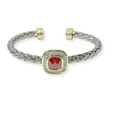 100257, DESIGNER INSPIRED CUBIC ZIRCONIA CUFF BRACELET