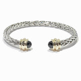 100258, DESIGNER INSPIRED CUBIC ZIRCONIA CUFF BRACELET