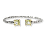 100264, 14K GOLD PLATED, DESIGNER INSPIRED CUBIC ZIRCONIA CUFF BRACELET