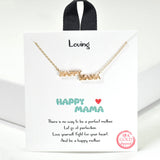 100275, GOLD DIPPED, "LOVING" HAPPY MAMA NECKLACE