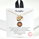100277, GOLD DIPPED, "FIREFIGHTER" HAT DAINTY CHARM NECKLACE