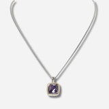 100279, DESIGNER INSPIRED CUBIC ZIRCONIA PENDANT NECKLACE