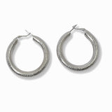 100286, 50MM ROUND THICK HOOP EARRING