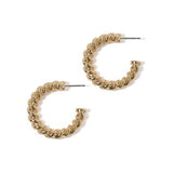 100289, 30MM TWISTED ROUND METAL HOOP EARRING