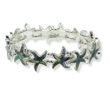 100307, STARFISH ABALONE STRETCH BRACELET