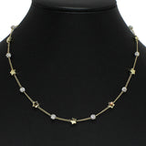 100314, DAINTY STAR WITH FIREBALL NECKLACE