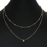 100319, DAINTY DOUBLE LAYERED NECKLACE