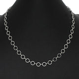 100322, DAINTY CUTOUT MULTI ROUND NECKLACE