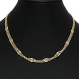 100322, DAINTY CUTOUT MULTI ROUND NECKLACE
