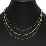 100324, DAINTY BEADED MULTI LAYERED NECKLACE