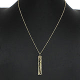 100327, TEXTURED RECTANGLE PENDANT NECKLACE