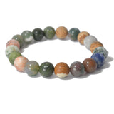 100334, SEMI PRECIOUS STONE BEADED STRETCH BRACELET