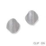 100340, GEOMETRIC METAL CLIP ON EARRING