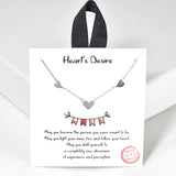 100350, GOLD DIPPED, "HEART'S DESIRE" DAINTY TRIPLE HEART NECKLACE