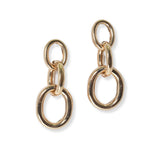 100352, OVAL LINKED METAL DROP EARRING