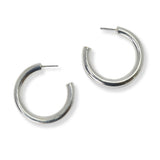 100356, 40MM THICK ROUND HOOP EARRING