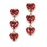100360, HEART RHINESTONE DROP DANGLE EARRING