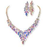 100361, MARQUISE RHINESTONE ACCENT EVENING NECKLACE