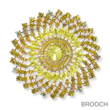 100371, LARGE CRYSTAL RHINESTONE PIN BROOCH