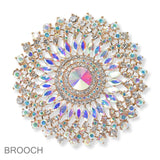 100371, LARGE CRYSTAL RHINESTONE PIN BROOCH