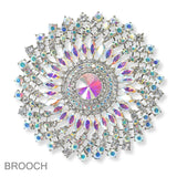 100371, LARGE CRYSTAL RHINESTONE PIN BROOCH