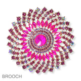 100371, LARGE CRYSTAL RHINESTONE PIN BROOCH