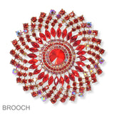 100371, LARGE CRYSTAL RHINESTONE PIN BROOCH