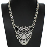 100387, PANTHER RHINESTONE NECKLACE