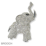 100391, ELEPHANT CRYSTAL RHINESTONE PIN BROOCH