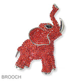 100391, ELEPHANT CRYSTAL RHINESTONE PIN BROOCH