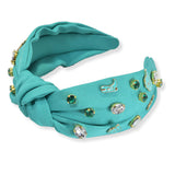 100400, ENAMEL WESTERN COWBOY HAT & BOOTS RHINESTONE KNOTTED HEADBAND