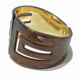 100421, GEOMETRIC GLITTER CELLULOID ACETATE OPEN CUFF BRACELET