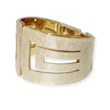 100421, GEOMETRIC GLITTER CELLULOID ACETATE OPEN CUFF BRACELET