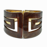 100421, GEOMETRIC GLITTER CELLULOID ACETATE OPEN CUFF BRACELET