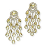 100443, TEARDROP ACCENT CRYSTAL RHINESTONE EVENING EARRING