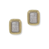 100467, MICRO PAVE DESIGNER INSPIRED CLIP ON EARRING