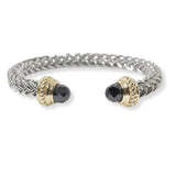 100487, DESIGNER INSPIRED CRYSTAL CABLE CUFF BRACELET