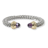 100487, DESIGNER INSPIRED CRYSTAL CABLE CUFF BRACELET