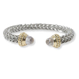 100487, DESIGNER INSPIRED CRYSTAL CABLE CUFF BRACELET