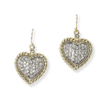 100500, PAVE HEART DESIGNER INSPIRED STUD EARRING