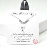 100519, GOLD DIPPED, "WINGS OF LOVE & HOPE" DAINTY NECKLACE