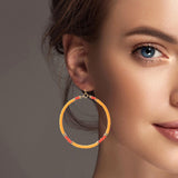 100522, MULTI BEAD HOOP DANGLE EARRING