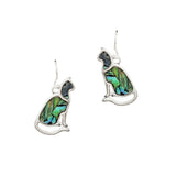 100524, CAT ABALONE DANGLE EARRING