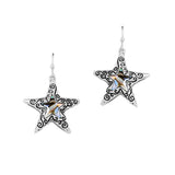 100529, STARFISH ABALONE DANGLE EARRING
